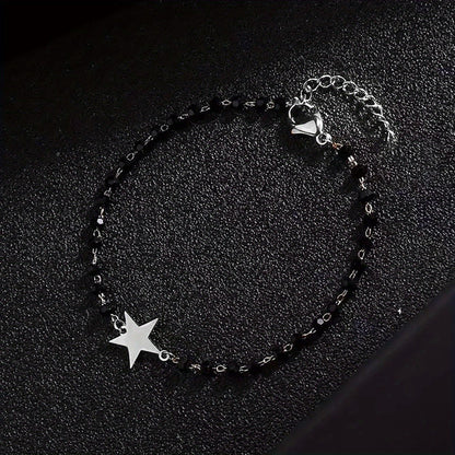 Personalized Cross Obsidian Bracelet
