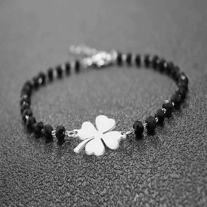 Personalized Cross Obsidian Bracelet
