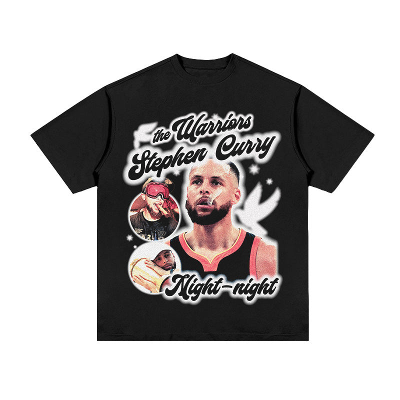 Basketball Print Cotton T-Shirt