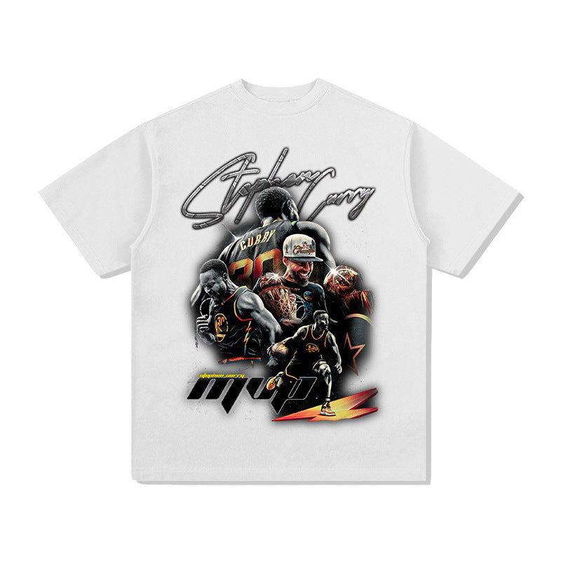 Basketball Print Cotton T-Shirt